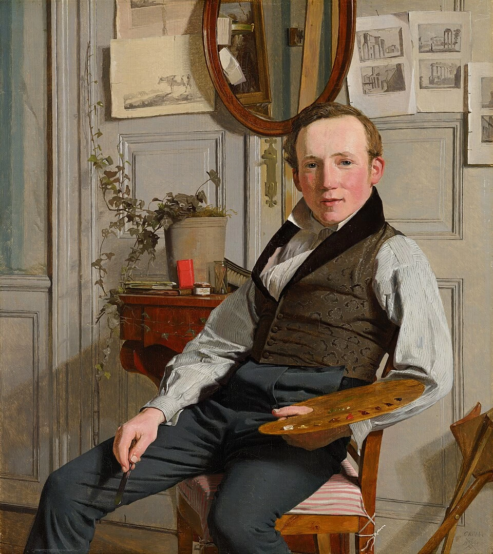 Christen Købke - Ritratto di Frederik SødringRitratto di Frederik Sødring, La Collezione Hirschsprung, Copenaghen